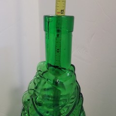 Vintage Fish Shaped Dark Green Glass Italian Wine Bottle Decanter 13&Prime;H F Mark