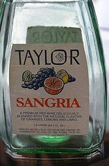 Vintage TAYLOR SANGRIA Wine Bottle Dark Green Hammondsport NY New York Empty