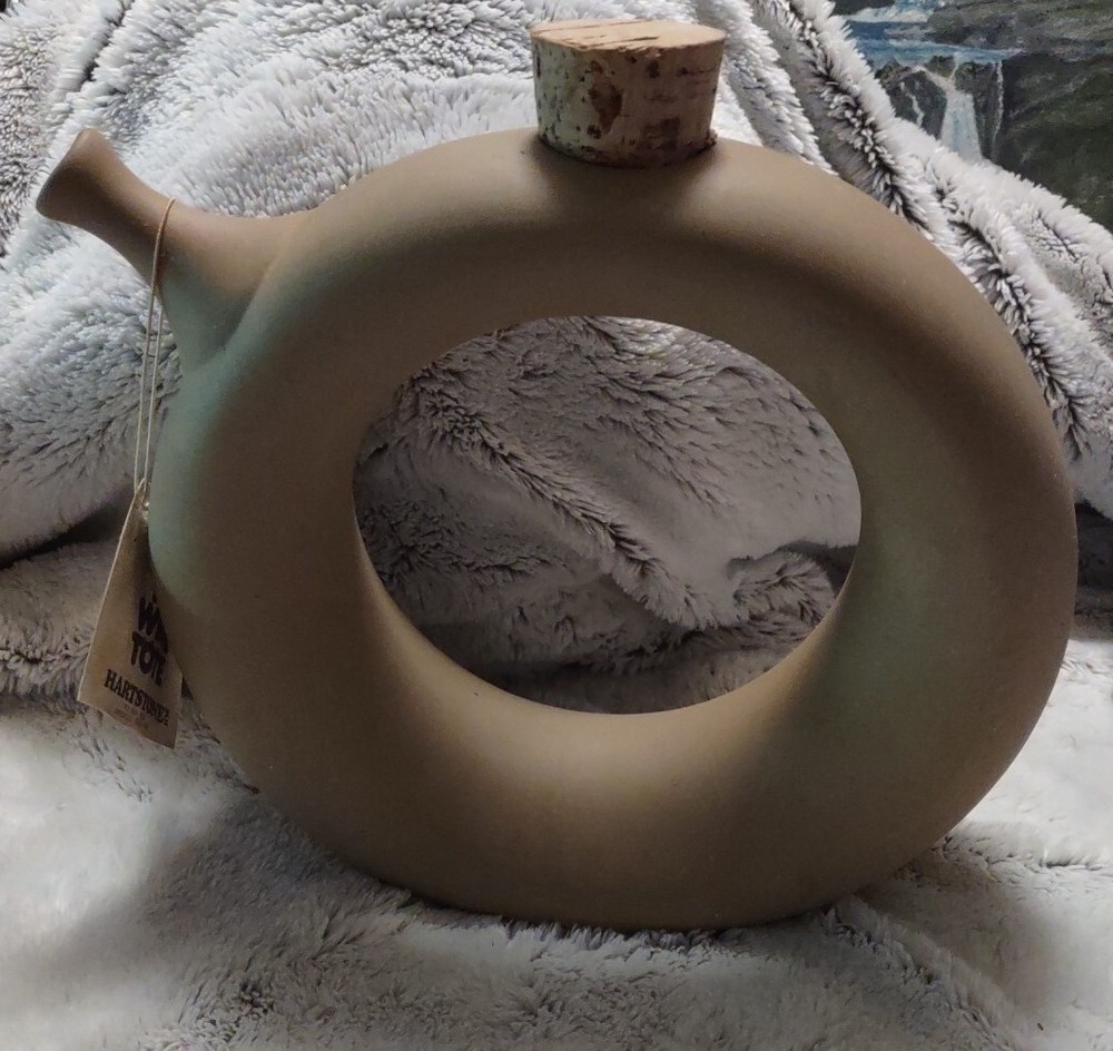 Vintage Rare Hartstone Signed Bisque Ceramic Wine Tote Decanter Wine Chiller 🍷