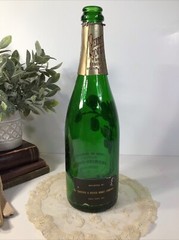 Vintage Perrier-Jouet Fleur De Champagne Bottle~1976~Hand Painted Flowers~Empty~
