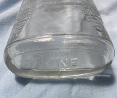 Vintage 1/2 Pint Wine Bottle CAR CAL WINERY Greensboro NC Embossed