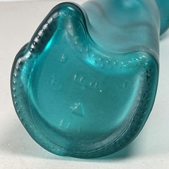 Moselland Riesling “Happy Cat” Frosted Green Figural Glass Empty Bottle