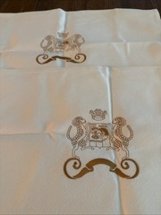 Chateau Mouton Rothschild Embroidered Fabric Table Mat SET OF (2) 12&Prime;x20&Prime;