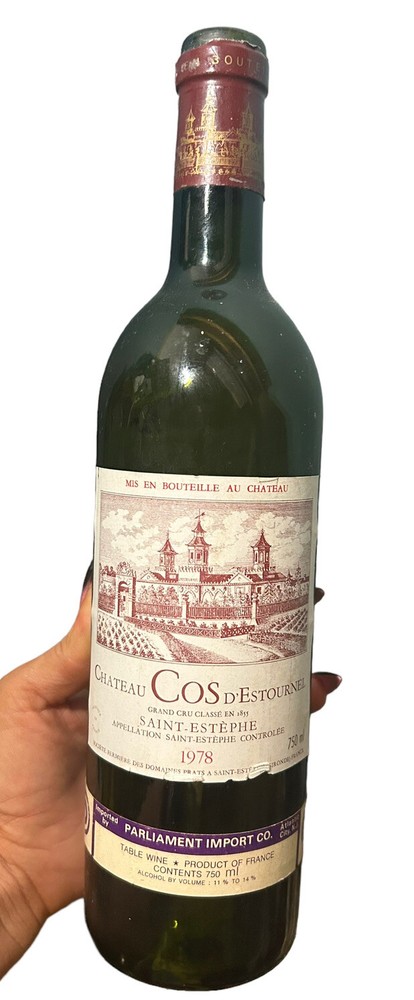 VTG Chateau Cos D&rsquo;Estournel 1978 Bordeaux Bouteille France Empty Bottle No Cork