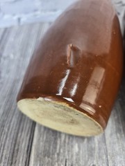 Vintage Stoneware Moonshine Wine Bottles Red/Brown Jugs