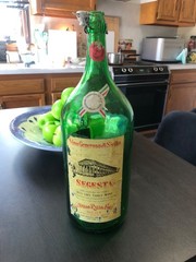 Segesta Vino Generoso di Sicilia 1 gallon green glass wine bottle