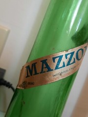 Very Old Huge GREEN MAZZONI WINE BOTTLE ITALIAN GLASS 44 INCHES TALL EUC