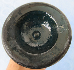 Vintage 1910s? Unmarked Blue Wine? Bottle Mold Blown Hand Applied Top