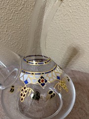 Late 19 Th Century Decorative Spanish Hand Blown glass porrón