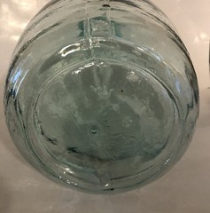 Recycled Glass Dame Jeanne Demijohn Style Bottle Green Carboy Wine Vtg Vase 12”