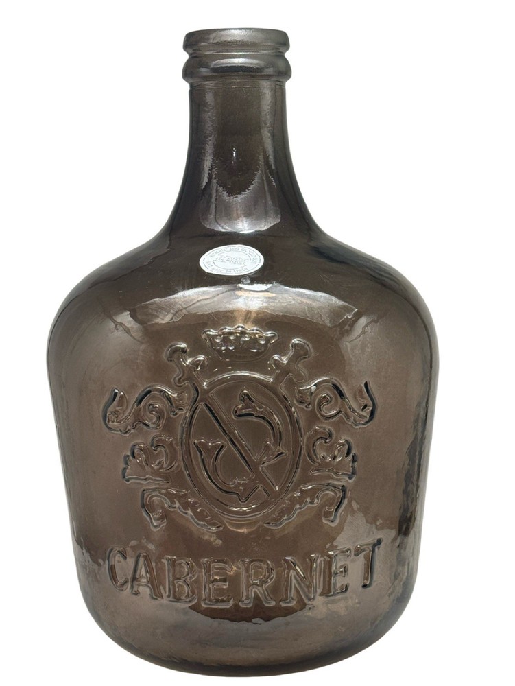 Vidrios San Miguel Bottle Jug Brown Glass Wine Cabernet 3.5 Gallon 16.5” Spain