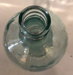 Recycled Glass Dame Jeanne Demijohn Style Bottle Green Carboy Wine Vtg Vase 12”