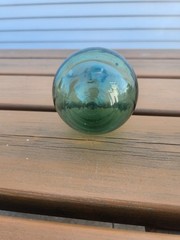 Hand Blown Green Glass Antique Tall Round Bottom Wine Liquor Bottle