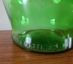 Vintage 68 Thatcher Glass 1.5L Emerald Green 11&Prime; Decanter Jug Wine Bottle