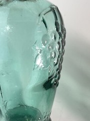 Vtg Cantine Vaselli Orvieto Clear Blue Green Wine Bottle 6&Prime; tall Orvieto