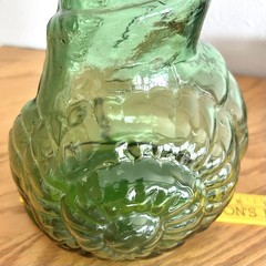 Vtg 32” Italian Chianti Wine Bottle Celine Glass Decanter Snail Shaped MCM EVC