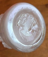 Vtg Jeanne D Arc Glass Hand Made Water/ Wine / Spirit Bottle Depose France