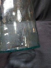 Antique 19th Century Large Aqua Demijohn 15 Inch Tall Wine Bottle 1800&rsquo;s