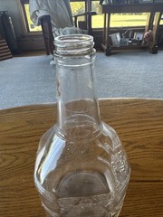 SALE!!Vintage Manischewitz Half Gallon Sweet Grape Clear Wine Bottle-no Cap(B50)