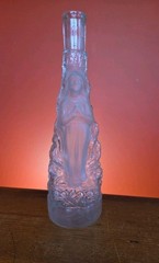 Vtg Jeanne D Arc Glass Hand Made Water/ Wine / Spirit Bottle Depose France