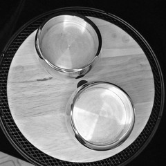 Nambe Studio #6172 Wine Coaster/Candle Holder Set of 2 Ferd Bould 1998 Vintage