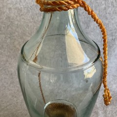 Vintage Tall Chianti Empty Wine Bottle in Straw Wicker Basket 12&Prime; – Beautiful!