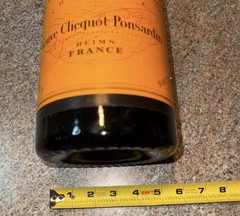 RARE DISPLAY LARGE Veuve Clicquot Champagne Empty Wine Bottle CORKED 19”