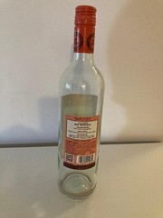 Empty Barefoot Red Moscato Wine Bottle