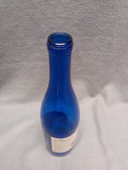 Vintage Monterey Riesling Cobalt Blue Wine Bottle 1995 12-in Tall W/ Labels -29