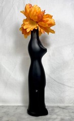 Happy Cat Riesling Matte Black Wine Bottle EMPTY Halloween Cat Decor