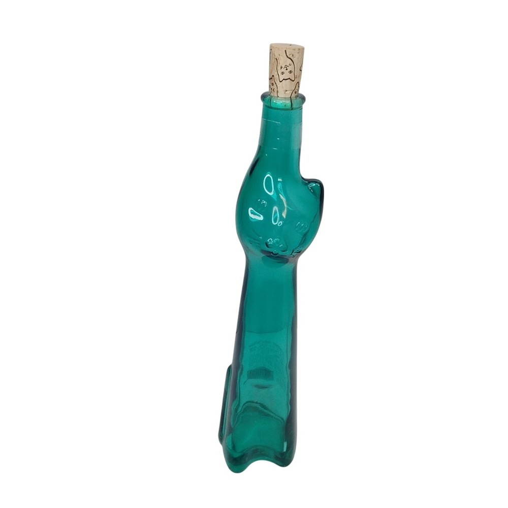 Happy Cat Moselland Green Cat-Shaped Empty Wine Bottle Cork 2024 Rheinhessen