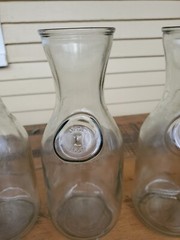 Lot Of 4 Vintage Paul Masson Since 1852 36 oz Glass Carafe Decanter Milk Bottle