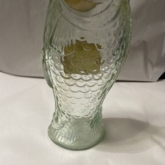 VINTAGE 13”FISH Sculptured Shaped Light Green Glass Wine Bottle Empty Pescevino