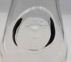 Vintage Paul Masson Embossed Since 1852 Glass Wine Carafes Set Of 2