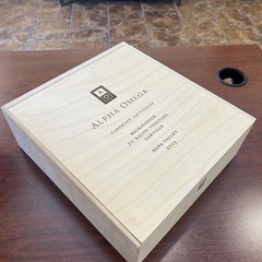 ALPHA OMEGA WOODEN WINE BOX – BECKSTOFFER TO KALON – 2023 – RARE