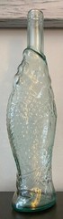 Light Aqua Pescevino Fish Wine Bottle