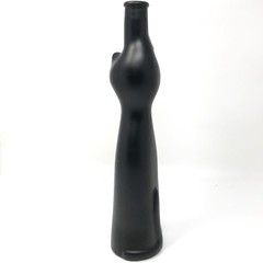 Happy Cat Matte Black Wine Bottle Mosel Reisling Empty Bottle