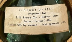 Vintage 1964 Chianti Bosca Empty Wine Bottle Italy Straw Fiasco Basket MCM Décor