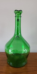 Vintage 68 Thatcher Glass 1.5L Emerald Green 11&Prime; Decanter Jug Wine Bottle