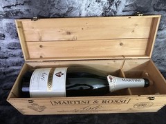 24 Inch Display Bottle W/ Crate Martini Asti Spumante Rossi Champagne Empty NOS
