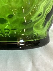 Vintage 1970s Gallo Flavor Guard Glass 4/5 Qt Green Wine Bottle Grapes
