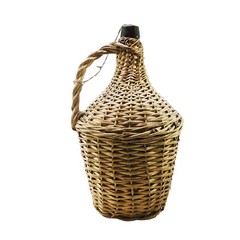 Antique Demijohn Wine Jug Green Glass 15&Prime;