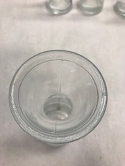 6 pc Vintage clear glass restaurant wedding flower vase Made ITALY small 7 in