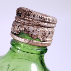 Vintage E & J GALLO RIPPLE Wine Green Flavor Guard ⅘ Pint GLASS BOTTLE