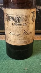 Pre Prohibition H.T Dewey & Sons Tokay Wine Liquid Gold Medicinal Amber Bottle