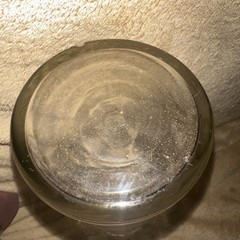 Vintage RW Cooke Etched Glass Wine Carafe 10 3/4 » tall