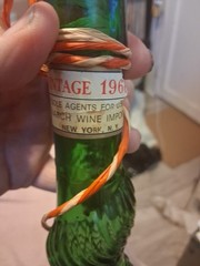 Vintage Awesome 1 Quart 16 1/2&Prime; Tall MCM 1960&rsquo;s Chianti Wine Bottle Free US Ship
