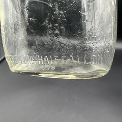 Vintage Garrett’s Wine Jug/Bottle With Lid Half Gallon Embossed