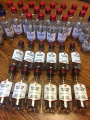 48 Sutter Home Wine 187 ML Empty Plastic Bottles & Lids- Great for Crafts