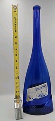 Cobalt Blue Glass Wine Bottle Very Tall 19 1/8&Prime; Decorative Incanto Italy 1.5 L